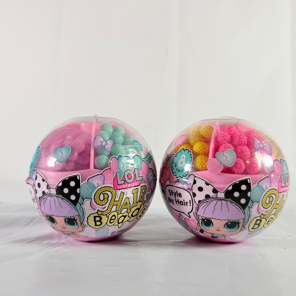 LOL Surprise Hair Beads Tots Dolls Lot of 2 Mystery Balls MGA Sealed
